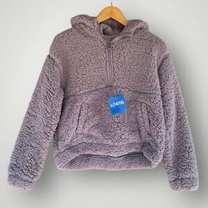 🎉5 for $45 🎉NWT Mondetta Fleece Jacket Pullover Girls Size L Purple